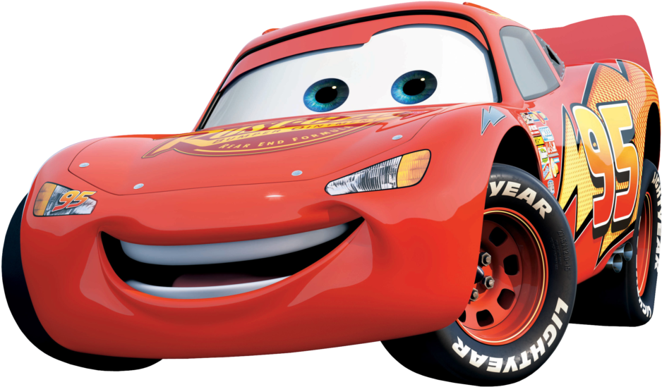 Lightning Mcqueen Side View Santa Clipart (1024x608), Png Download