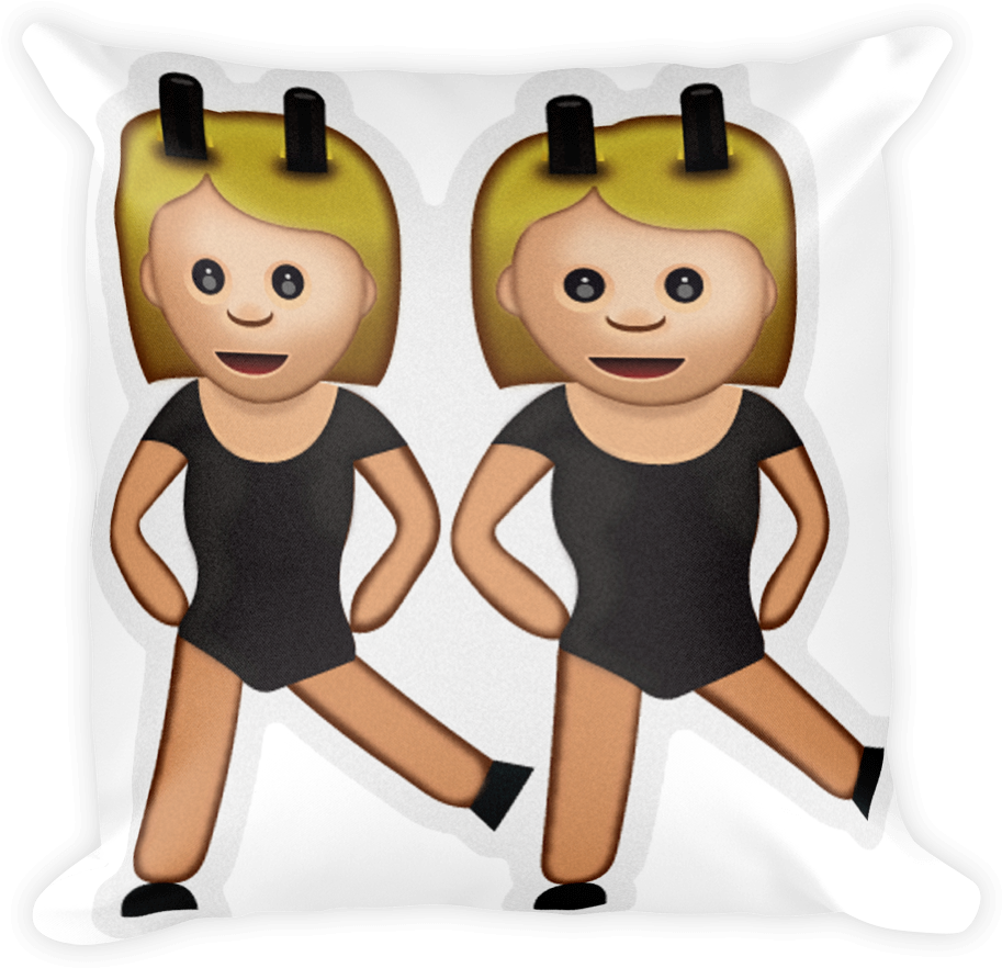 Pillow With Bunny Ears - Women With Bunny - Emoji Large Tote Bag, Natural, Large (1000x1000), Png Download