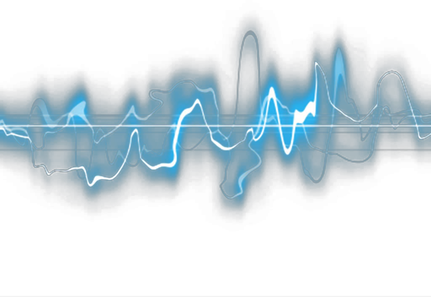 Red Sound Wave Clipart Acoustic Wave Sound - Blue Sound Wave Png (872x600), Png Download
