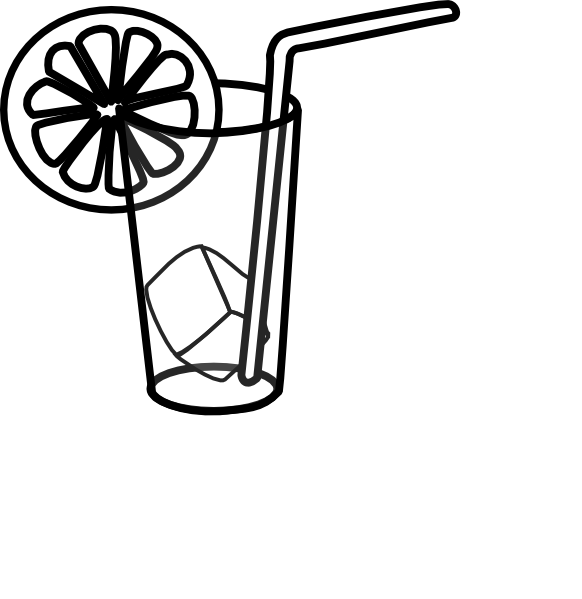 Milk Clipart Glass Drawing - Lemonade Clip Art (582x599), Png Download