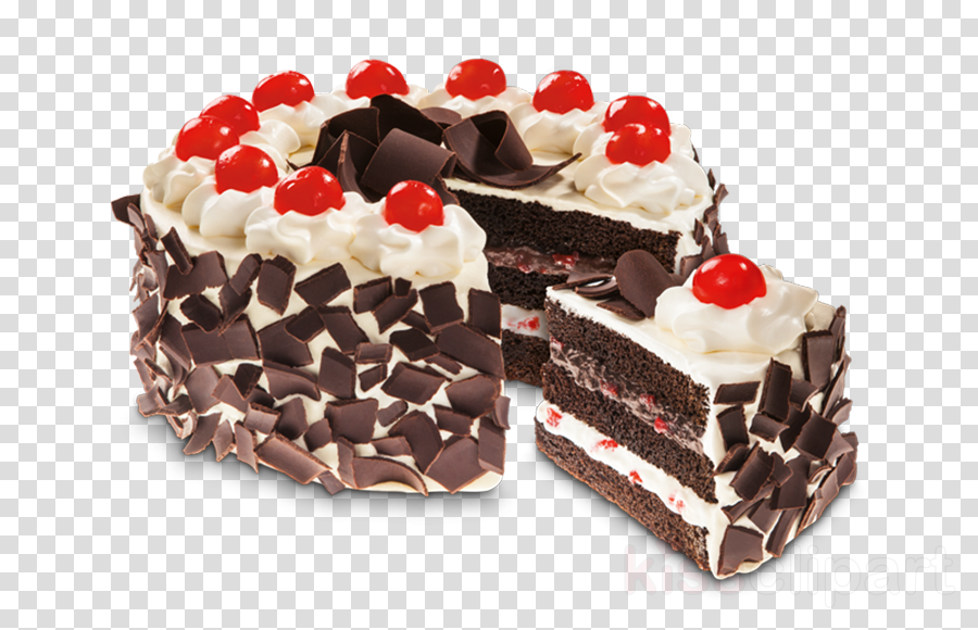 Black Forest Cake Red Ribbon Clipart Black Forest Gateau - Black Forest Red Ribbon (900x580), Png Download