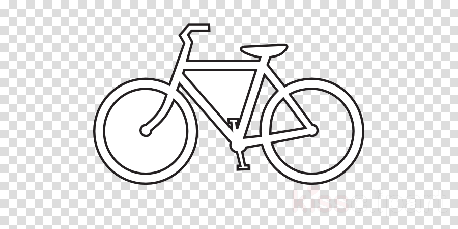 Bike Black And White Clipart Fixed-gear Bicycle Clip - Rangoli Doodle (900x450), Png Download
