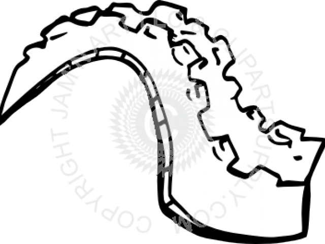 Tail Clipart Alligator - Alligator Tail Clipart Black And White (640x480), Png Download