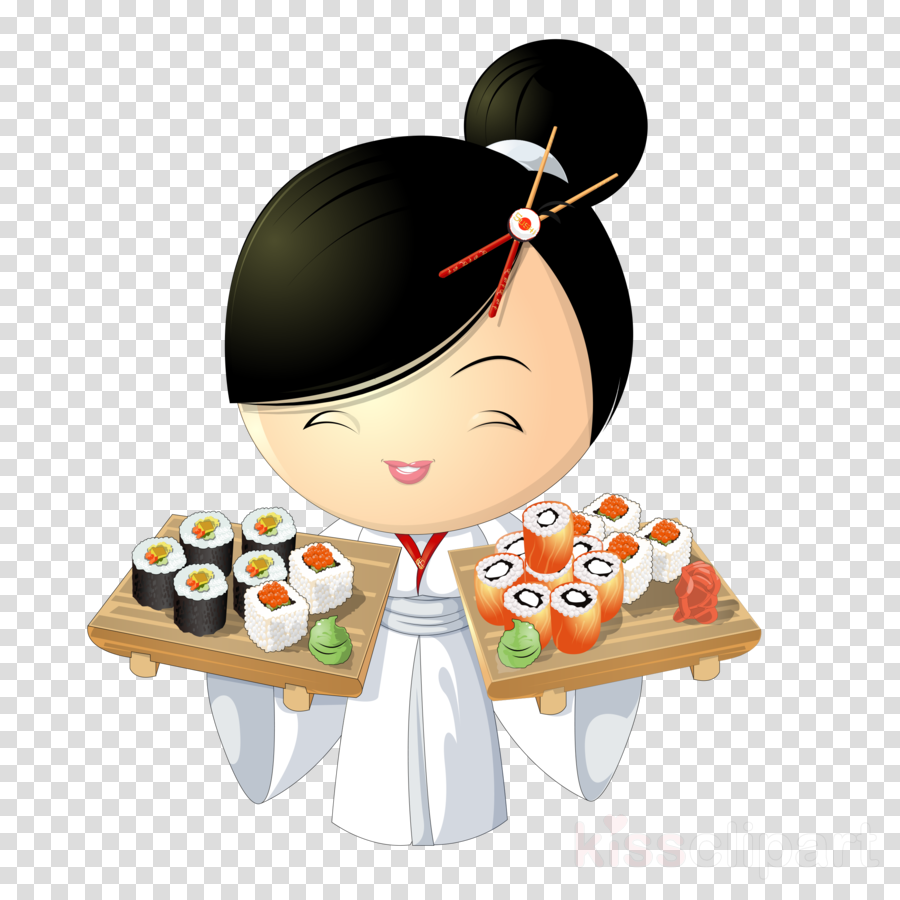 Vector Sushi Clipart Sushi Japanese Cuisine - ภาพ การ์ตูน อาหาร ญี่ปุ่น (900x900), Png Download