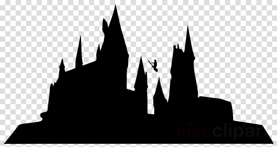Islands Of Adventure Clipart Universal's Islands Of - Hogwarts Clipart Black And White (900x480), Png Download