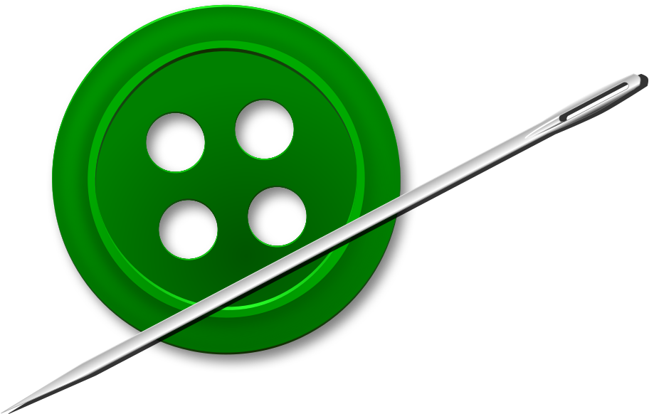 Open - Button Sewing Needle (1000x693), Png Download