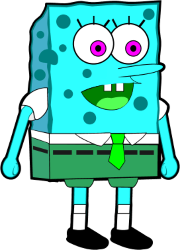 Sponge Bob Wearing Square Pants - Spongebob Squarepants (600x834), Png Download