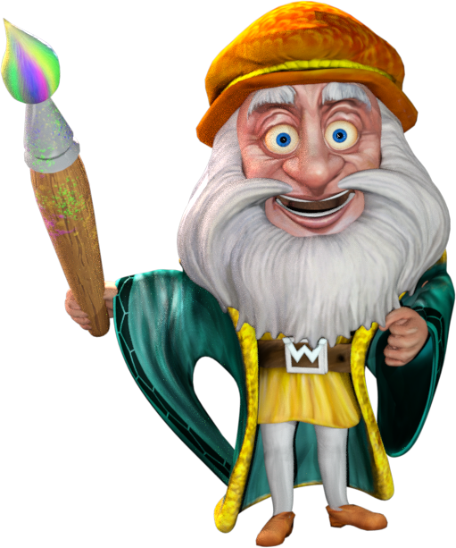 Dawinci Withbrush - Cartoon (511x613), Png Download