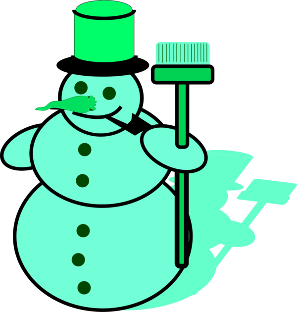 Scarf Clipart Snow Man - Clipart Snowman (600x630), Png Download