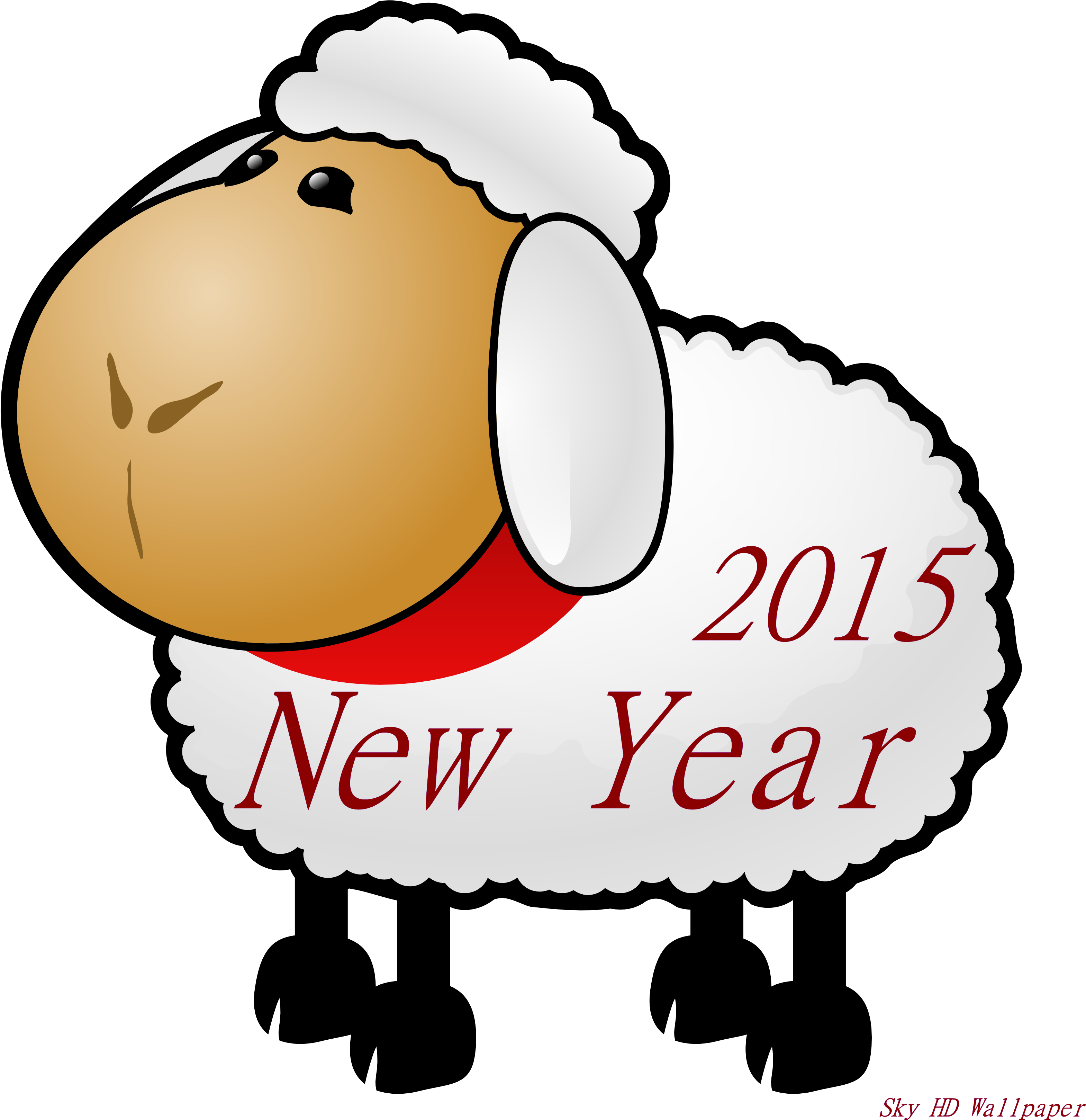 Lunar New Year Clipart Free - Lamb Clip Arts (3138x3235), Png Download