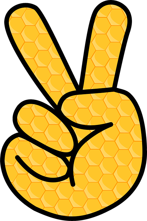 Fingers, Captured, Polygons, Peace, Diapers, All Good - Peace Sign Hand Svg (480x720), Png Download