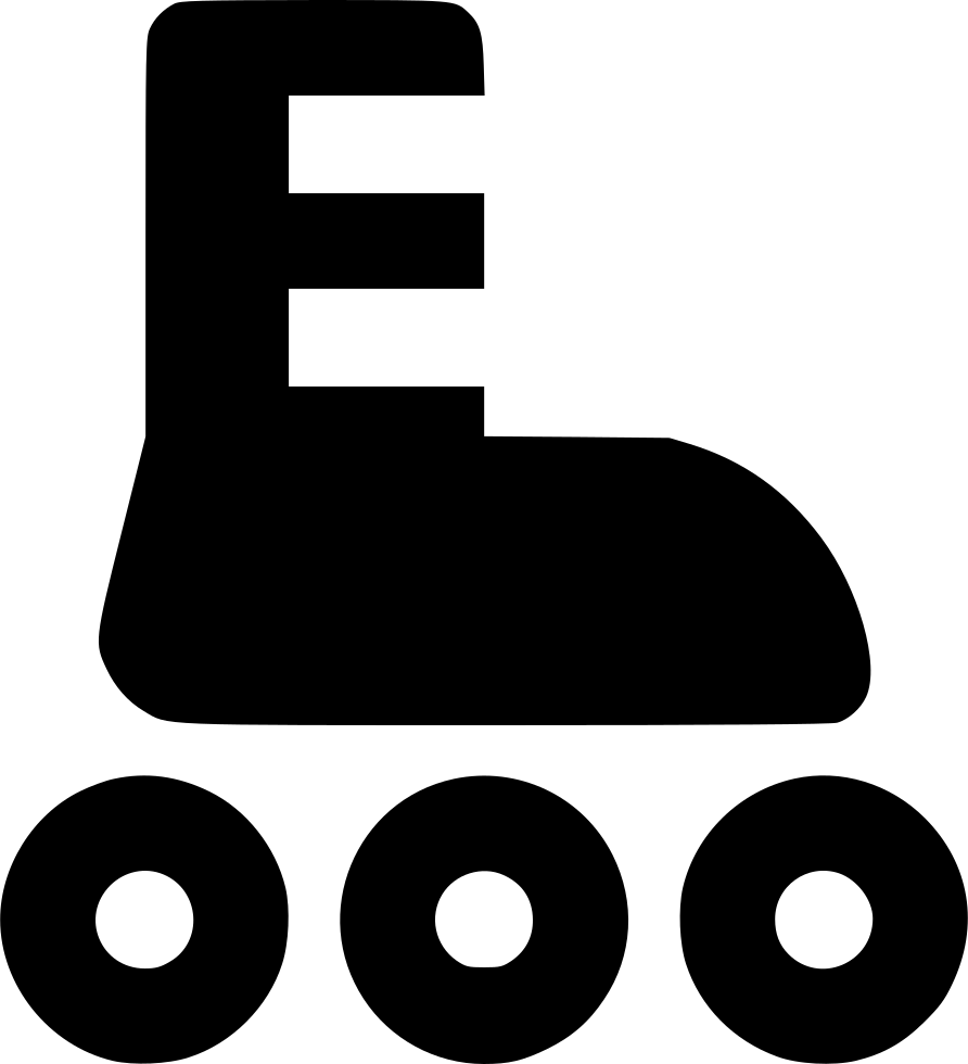 Rollerblade Drawing Icon - Circle (892x980), Png Download