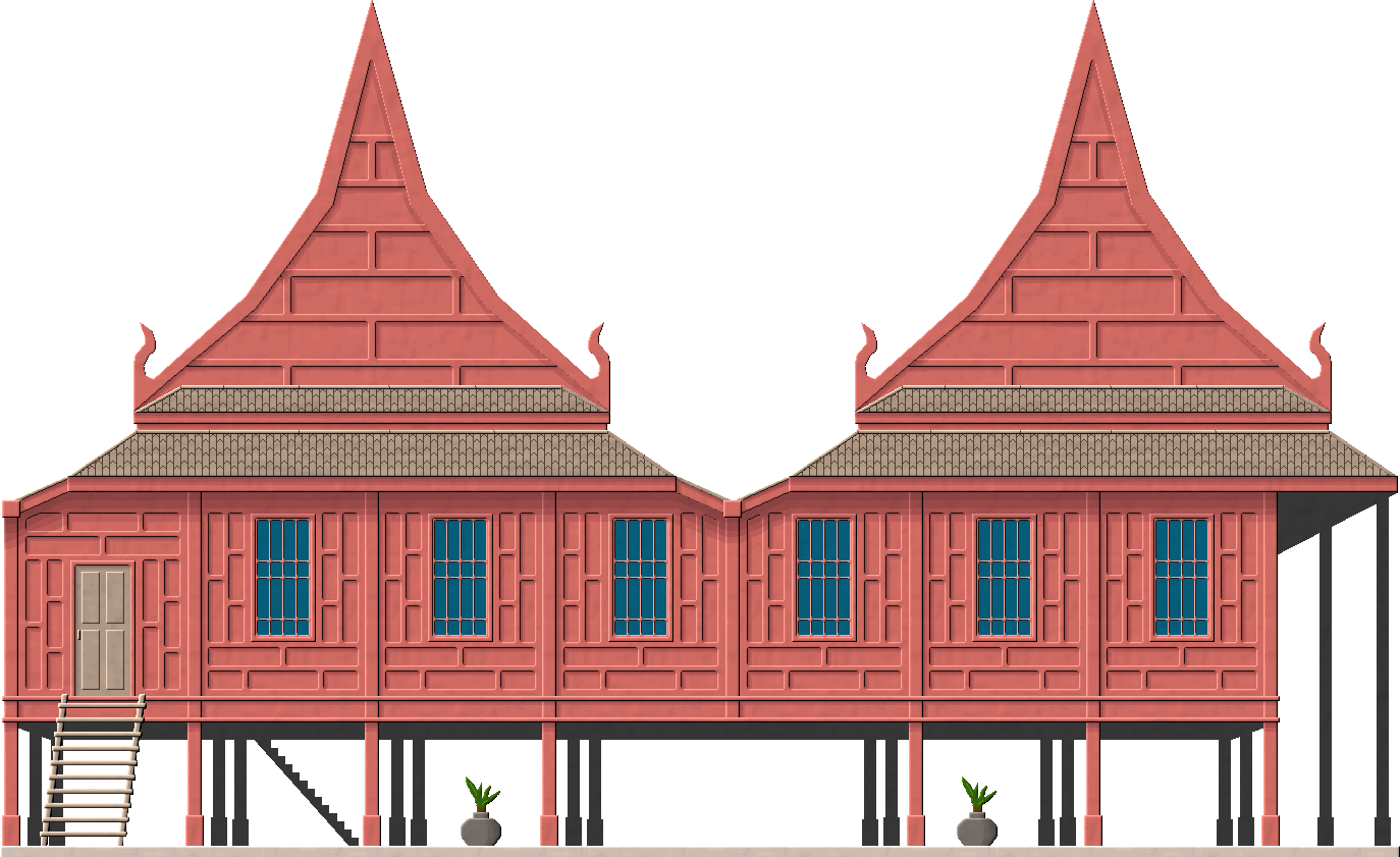 Thai House Png (1374x841), Png Download