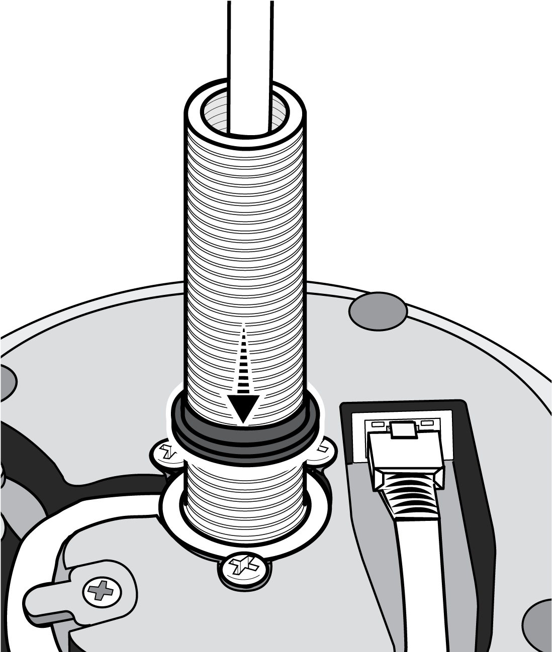 Slide One Of The Rubber Washers To The Base Of The - Rubber Washer (1124x1332), Png Download
