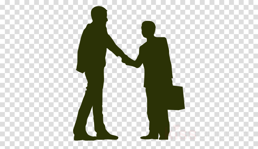 Silhouette Shaking Hands Clipart Handshake Clip Art - Man Shaking Hands Silhouette (900x520), Png Download