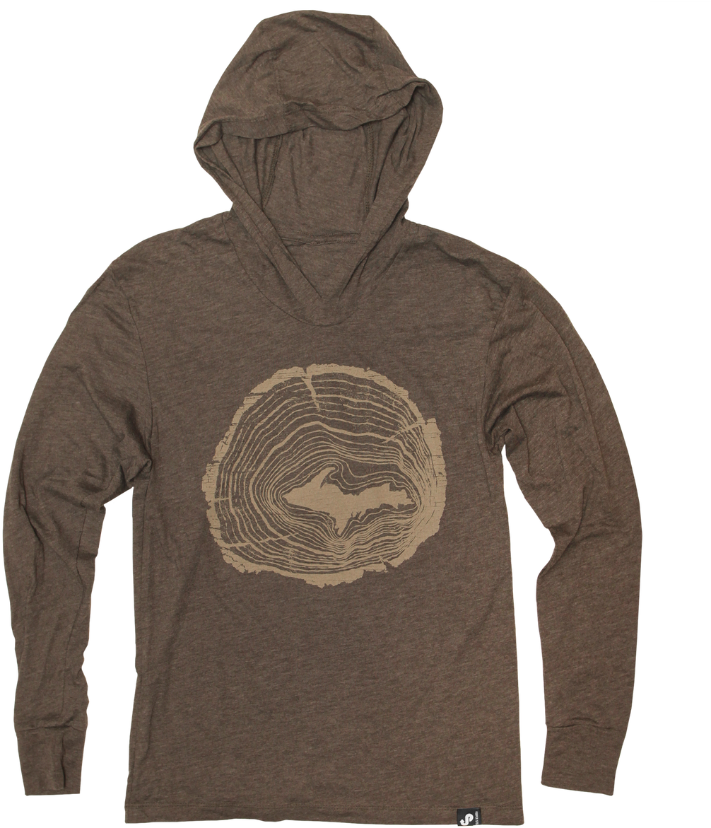 Upper Peninsula Tree Rings Track Hoodie - Sweatshirt (1280x1280), Png Download