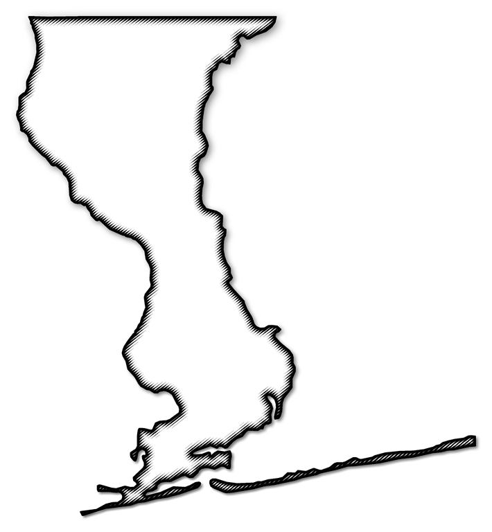 A Map Of Escambia With A Black Outline, Drop Shadow, - Escambia County, Florida (710x768), Png Download