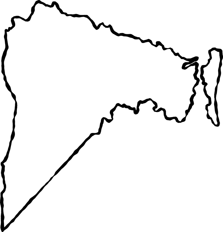 A Map Of Nassau With A Black Squiggle Outline - Silhouette (740x768), Png Download