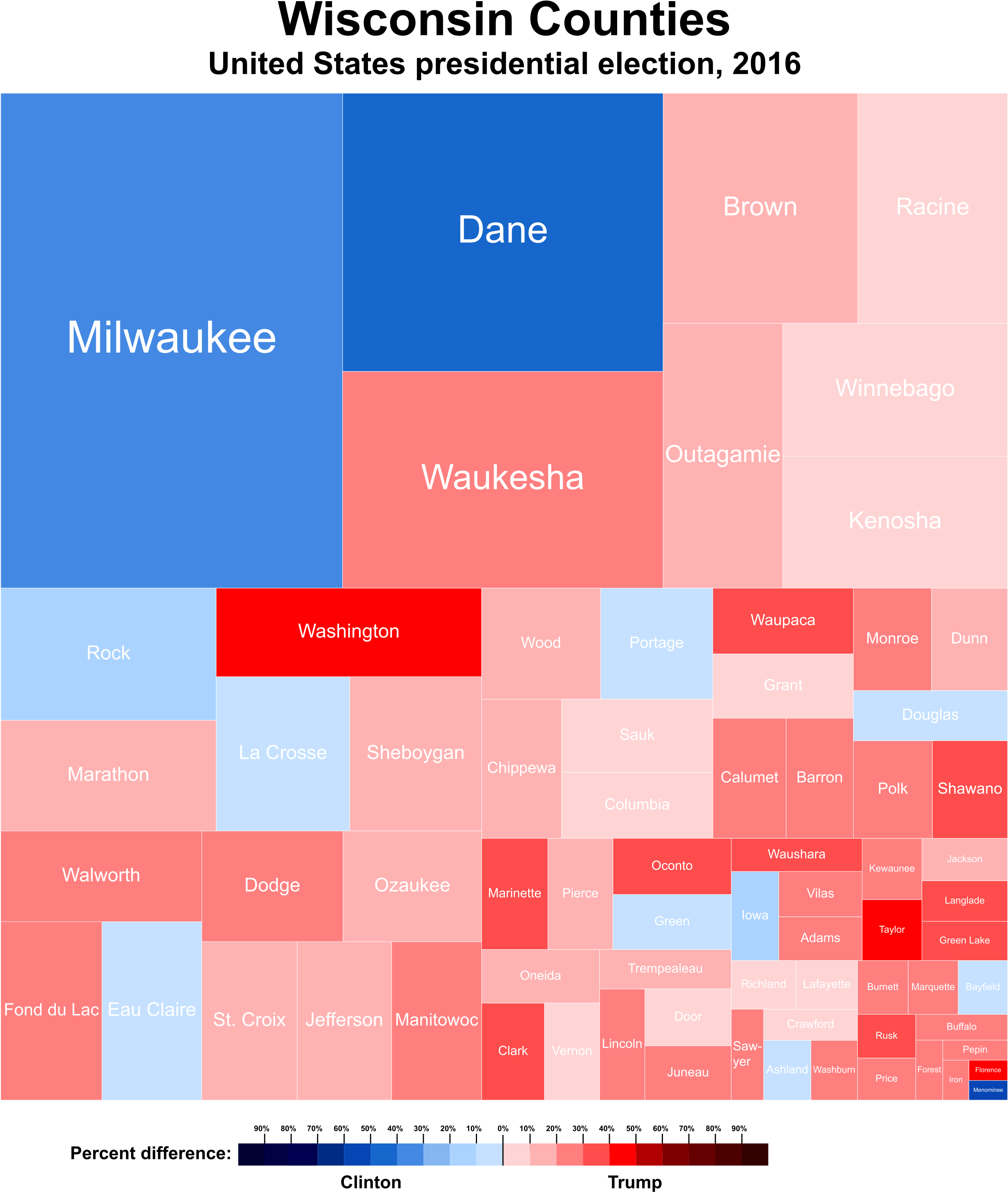 United States Presidential Election In Wisconsin, - Wisconsin Presidential Election Results 2016 (2904x3201), Png Download
