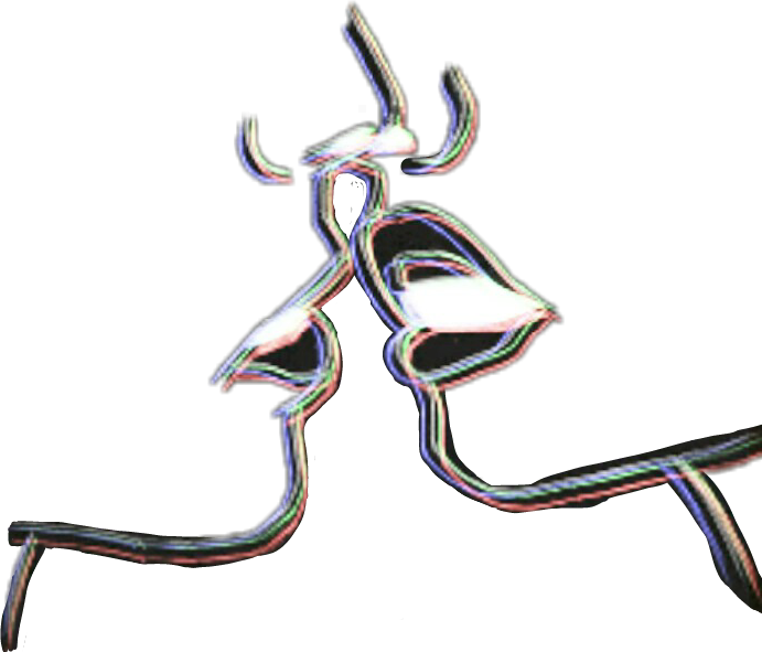 Kiss Kissing Outline Neon Lips Love - Kissing Outline (691x591), Png Download