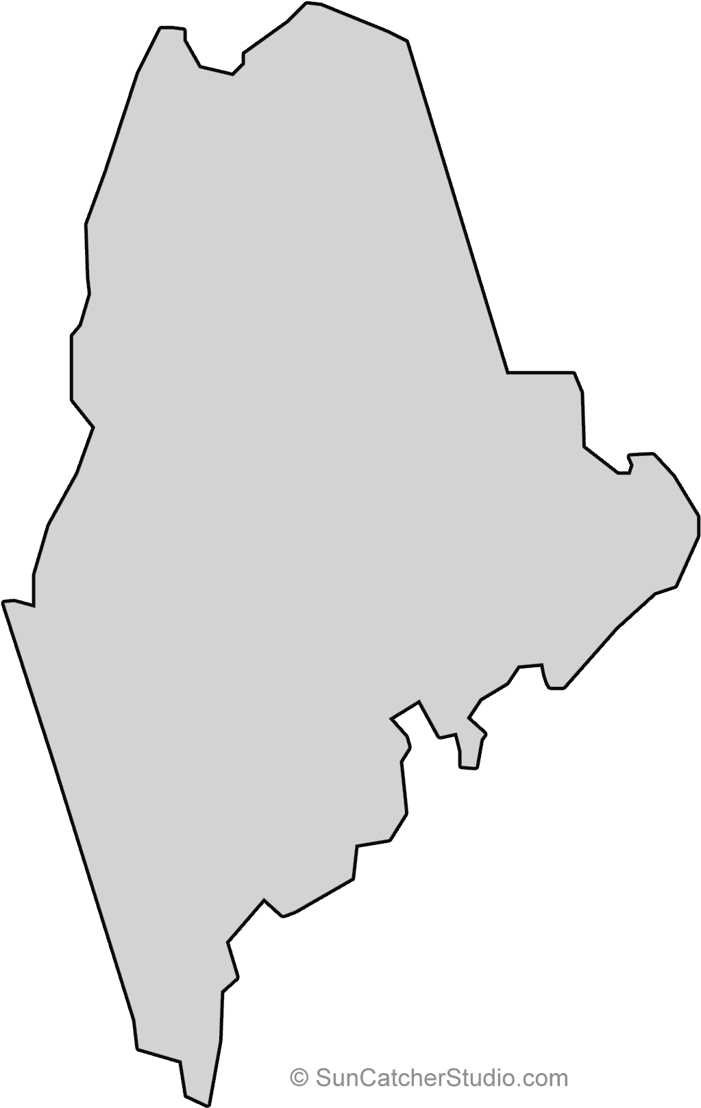 Maine - Maine State Outline (1101x1657), Png Download