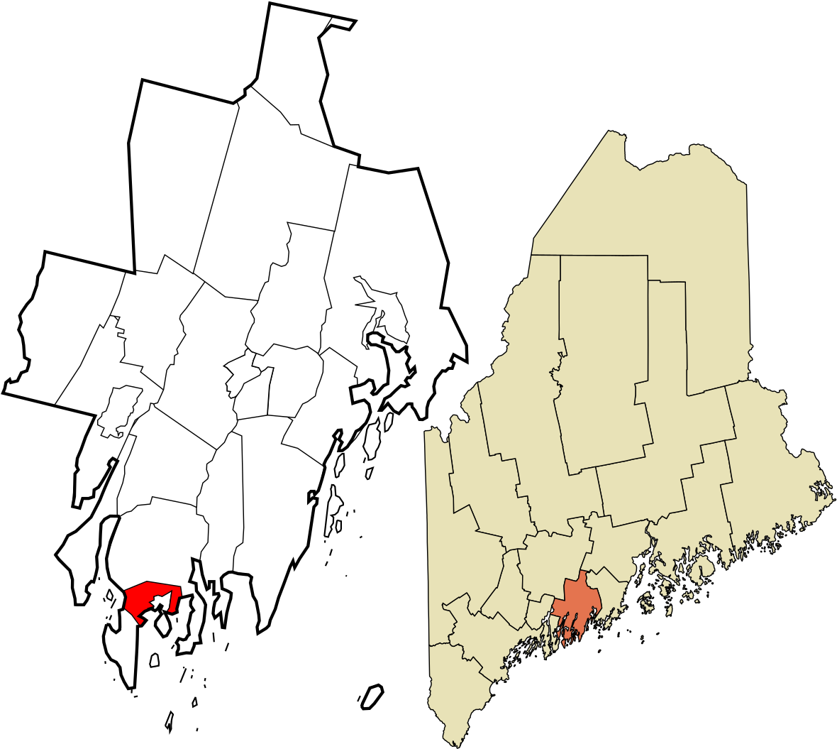 Map Of Maine (1200x1065), Png Download
