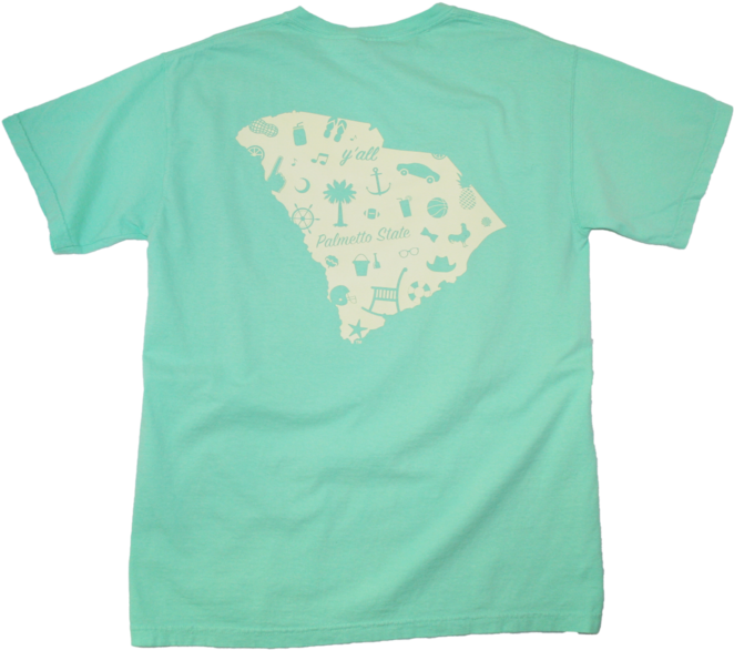 South Carolina Pocket Tee (700x617), Png Download