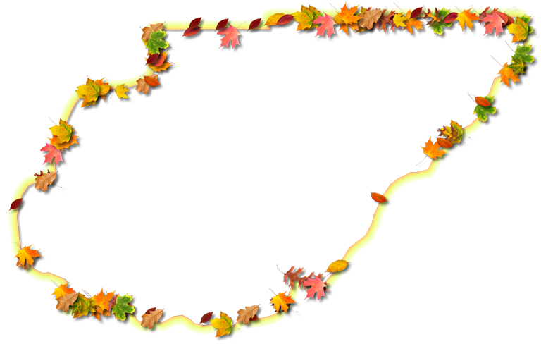 A Yellow And Orange Outline Map Of Union With Fall - Floral Design (768x488), Png Download
