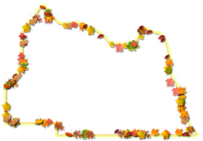 A Yellow And Orange Outline Map Of Seminole With Fall - Red (768x533), Png Download