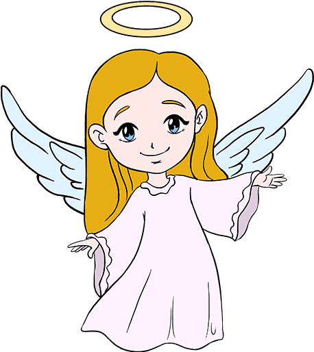 How To Draw Angel - Drawing (678x600), Png Download
