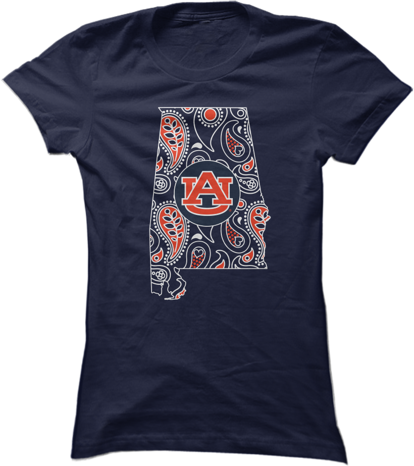 Paisley State Outline - T Shirt (900x1089), Png Download