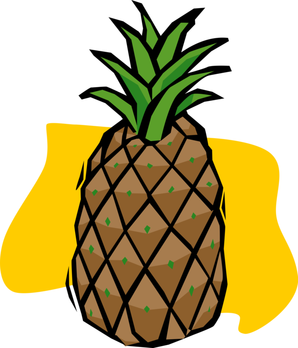 Graphic Freeuse Pineapple Image Illustration Of Plant - Illustration (599x700), Png Download