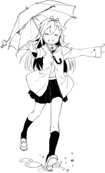 Kawaii, Manga, And Anime Image - Anime Girl Transparent Manga (500x670), Png Download