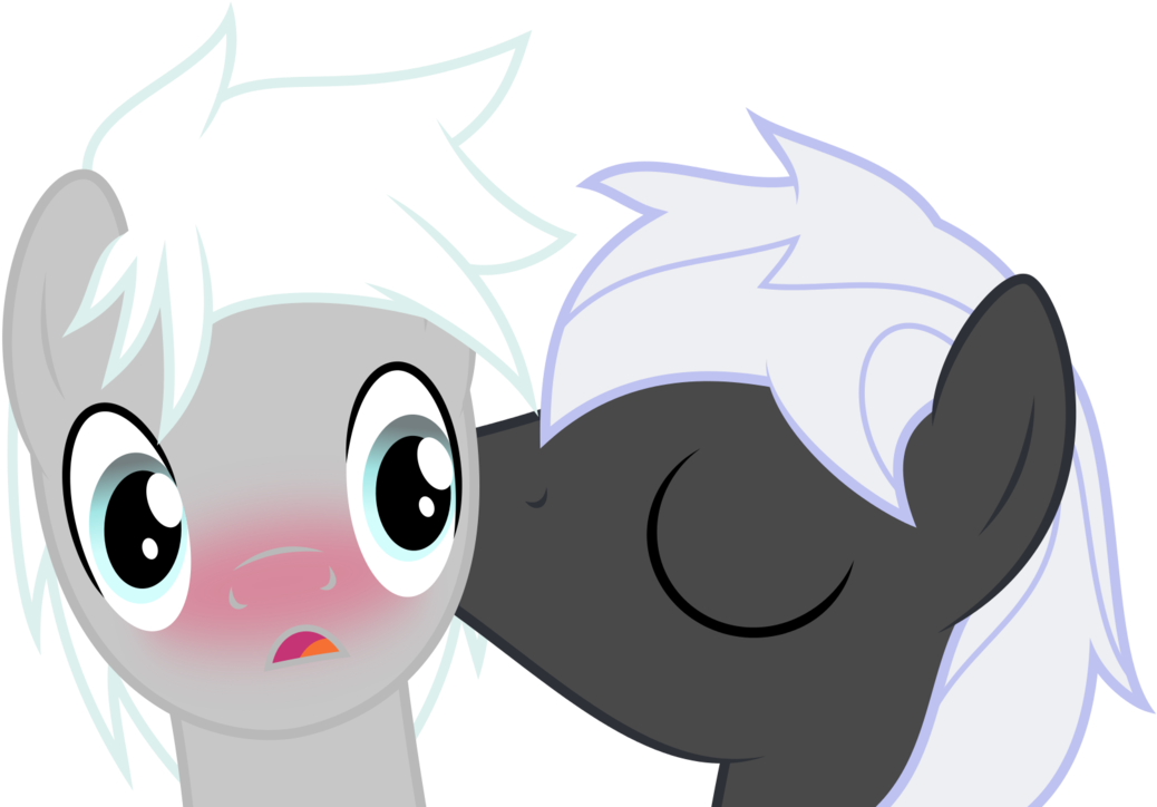 Toughbluff, Blushing, Gay, Kissing, Male, Oc, Oc Only, - Cartoon (1280x753), Png Download