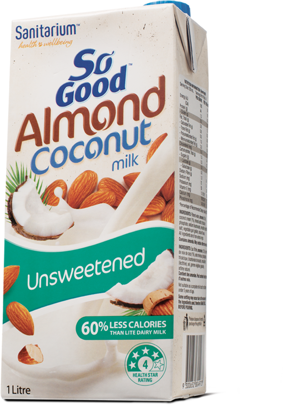 Coconut Milk Png Jpg Free Library - Unsweetened Coconut And Almond Milk (1187x1000), Png Download