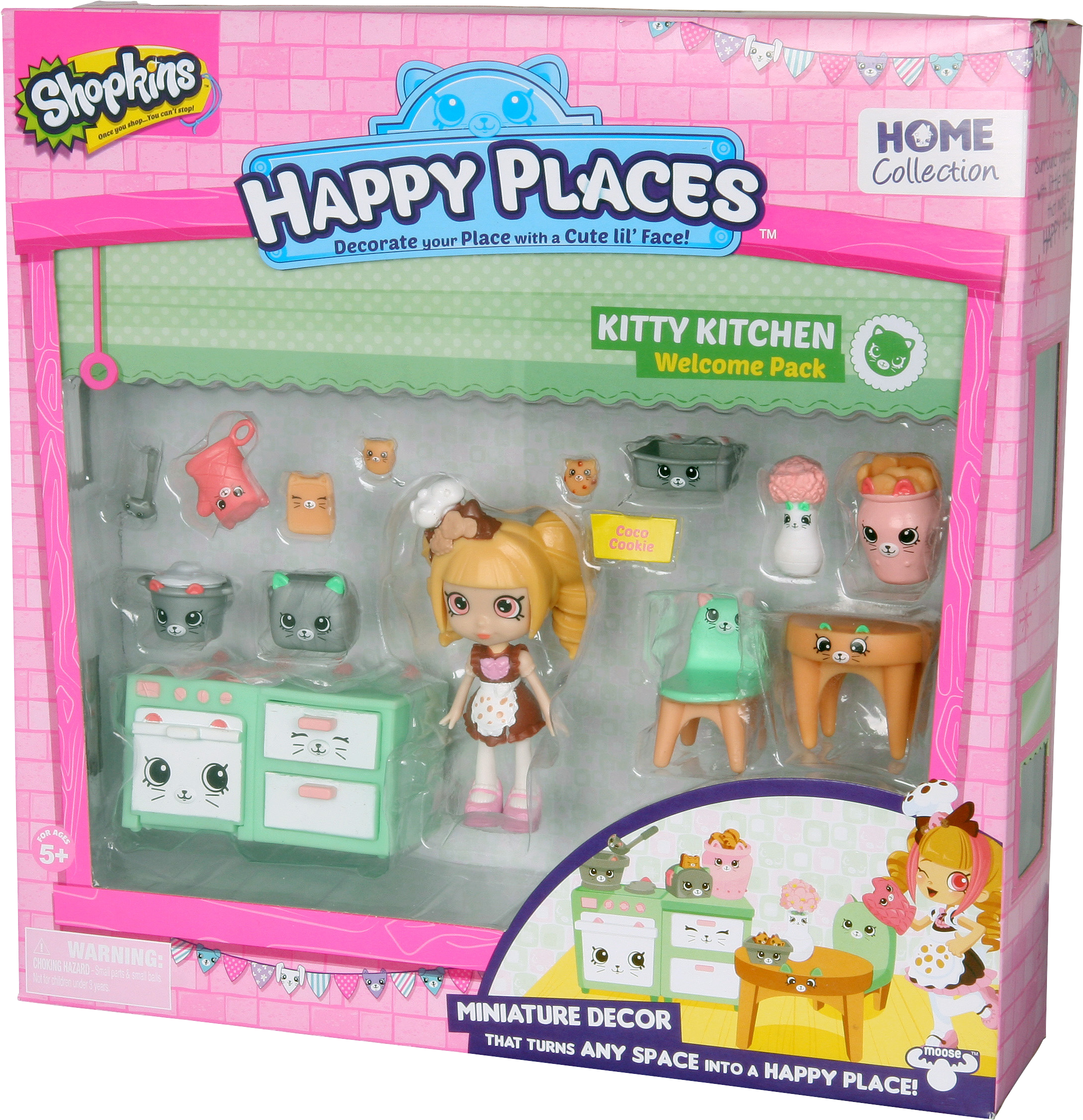 Happy Places Welcome Pack, Kitty Kitchen, , Large - Shopkins Happy Places Kitty Kitchen Welcome Pack (2438x2465), Png Download