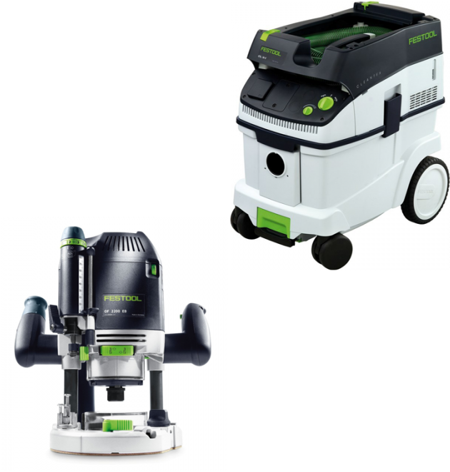 P36e574689, Festool Of 2200 Eb Imp Router & Ct 36 E - Festool Router (665x700), Png Download