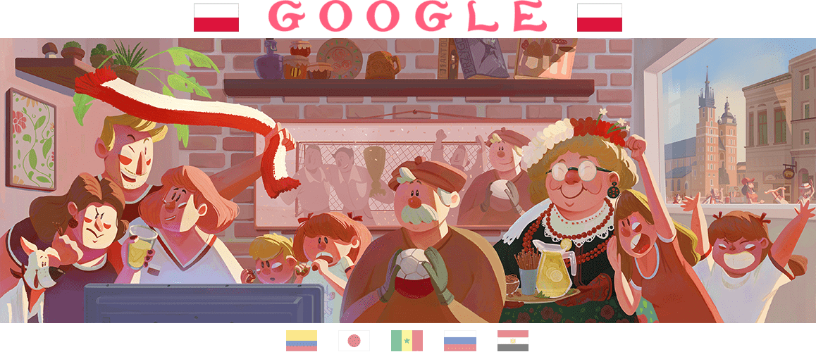 World Cup 2018 Google (1158x500), Png Download