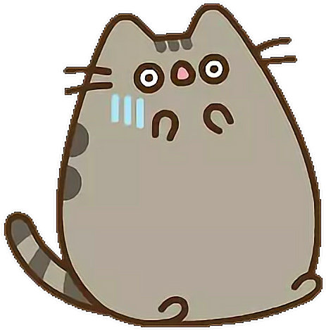 Scary Pusheen Cat Kitty Cute Tumblr - Pusheen Cat Png (556x600), Png Download