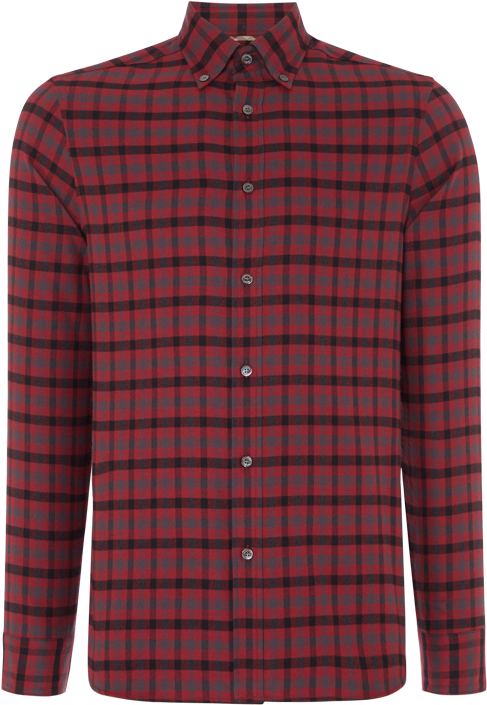 Magee Flannel Check Shirt - Shirt (584x764), Png Download