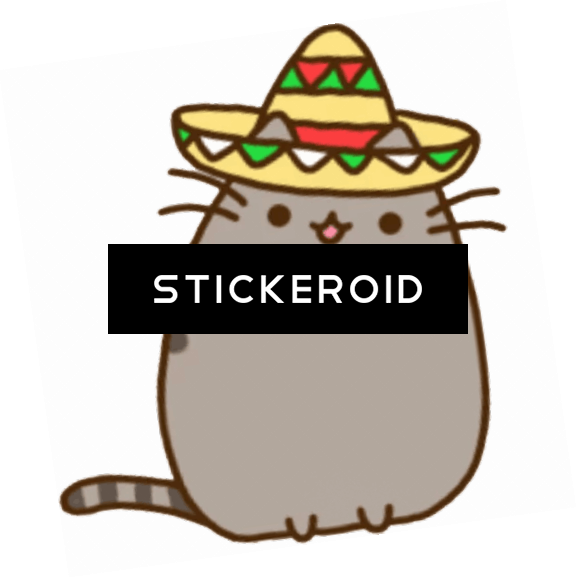 Стикер Pusheen - Pusheen Taco (577x578), Png Download