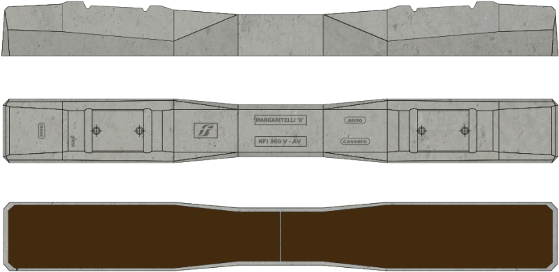 Concrete Sleeper For High Speed Lines And For Traditional (1024x427), Png Download