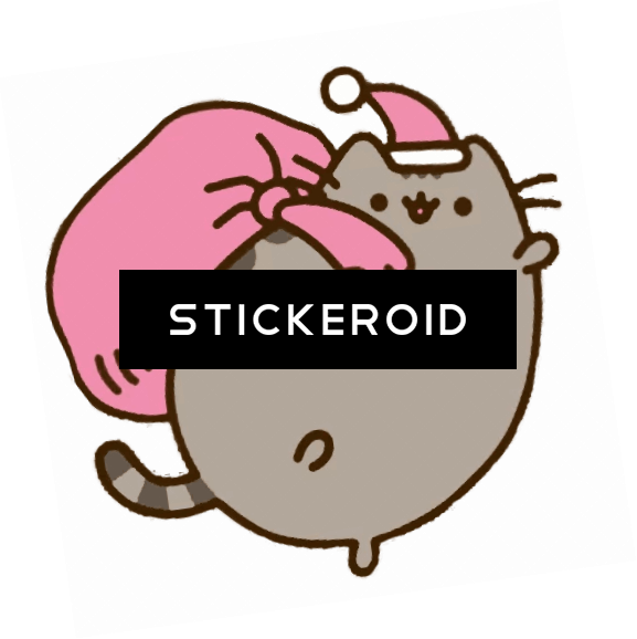 Стикер Pusheen - Christmas Pusheen (577x578), Png Download