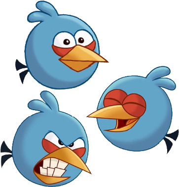 Blue Angry Bird Drawing - Angry Birds Toons The Blues (400x400), Png Download