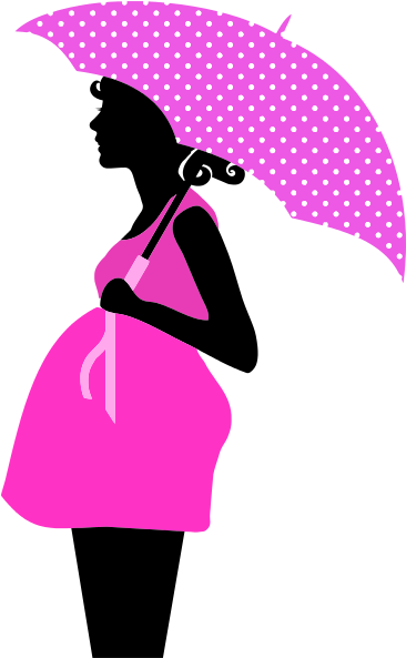 Pregnant Woman Pink T - Pregnant Women Cliparts Transparent (373x600), Png Download
