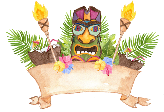 Watercolor Hawaii Clipartvivastarki Design Bundles - Hawaiian Clipart (750x500), Png Download