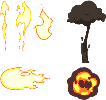 Fire And Smoke Animated Fx - Smoke Animations (600x500), Png Download