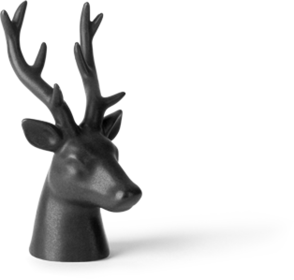 Deer-1024x975 - Black And White Object (1024x975), Png Download