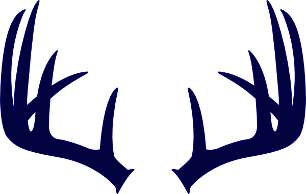 Black And White Antler (600x381), Png Download