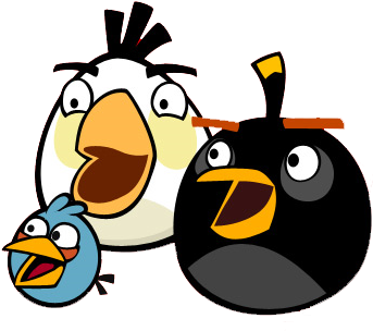Angry Birds Black And White - Angry Birds Black Png (386x321), Png Download